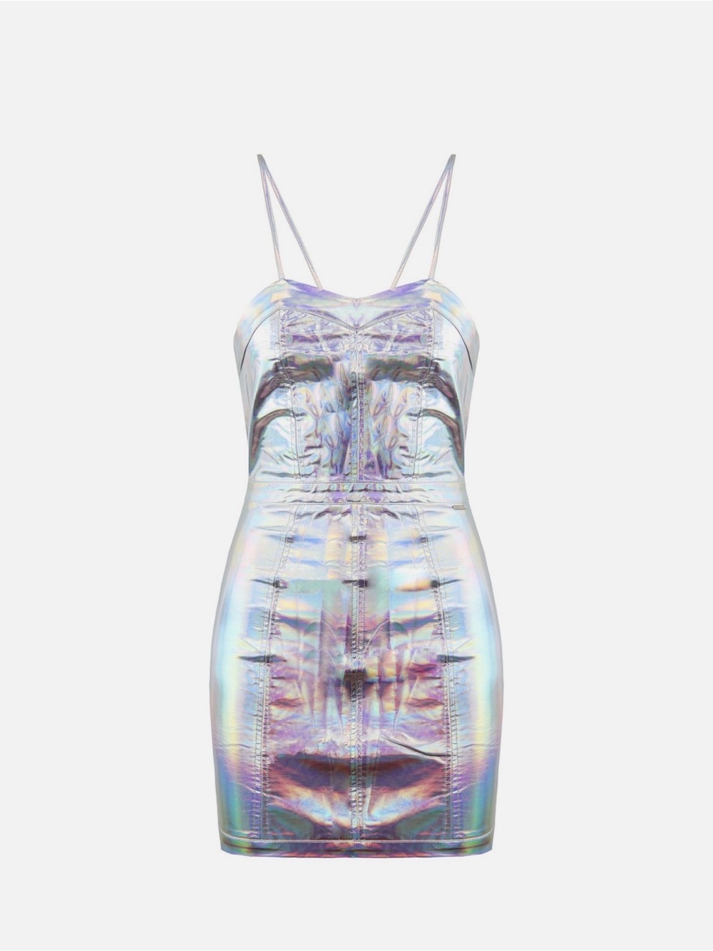 Vintage Armani Exchange Metallic Holographic Dress | Sz 2